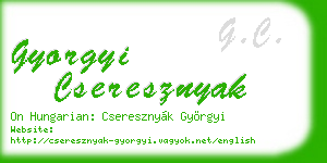 gyorgyi cseresznyak business card