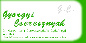 gyorgyi cseresznyak business card